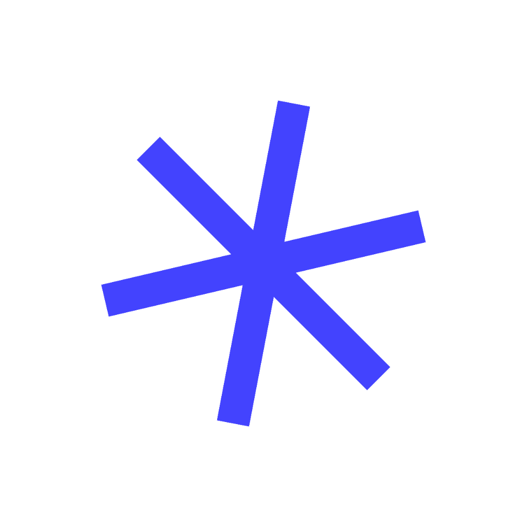 Forma geométrica decorativa azul